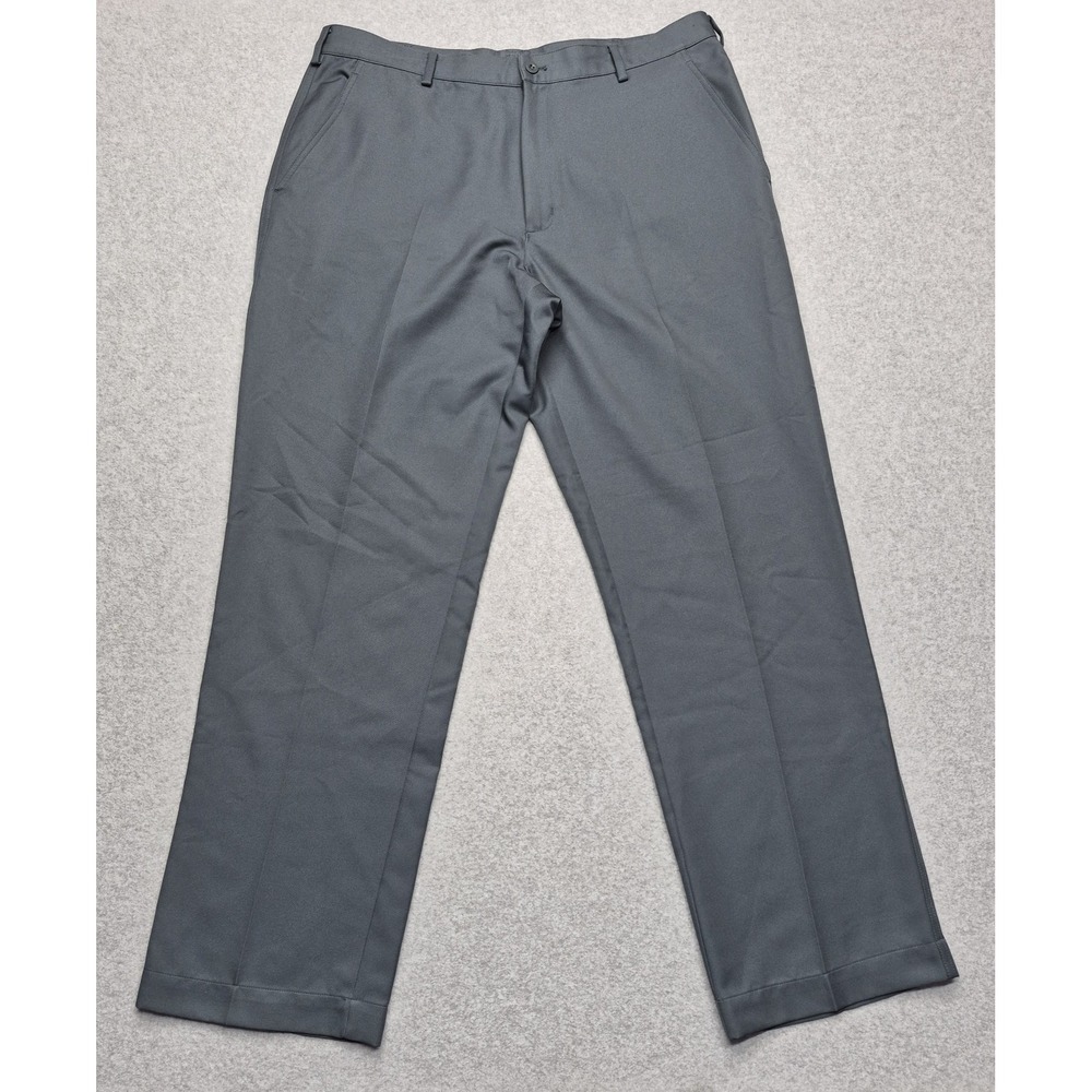 Nike Golf Dri Fit Mens Pants 36x32 Gray Flat Front Stretch Athletic Chino